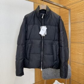 Dior All-Over Print Jacquard Stand Collar Down Jacket 2