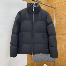 Dior Logo Zipper Stand Collar Down Jacket
