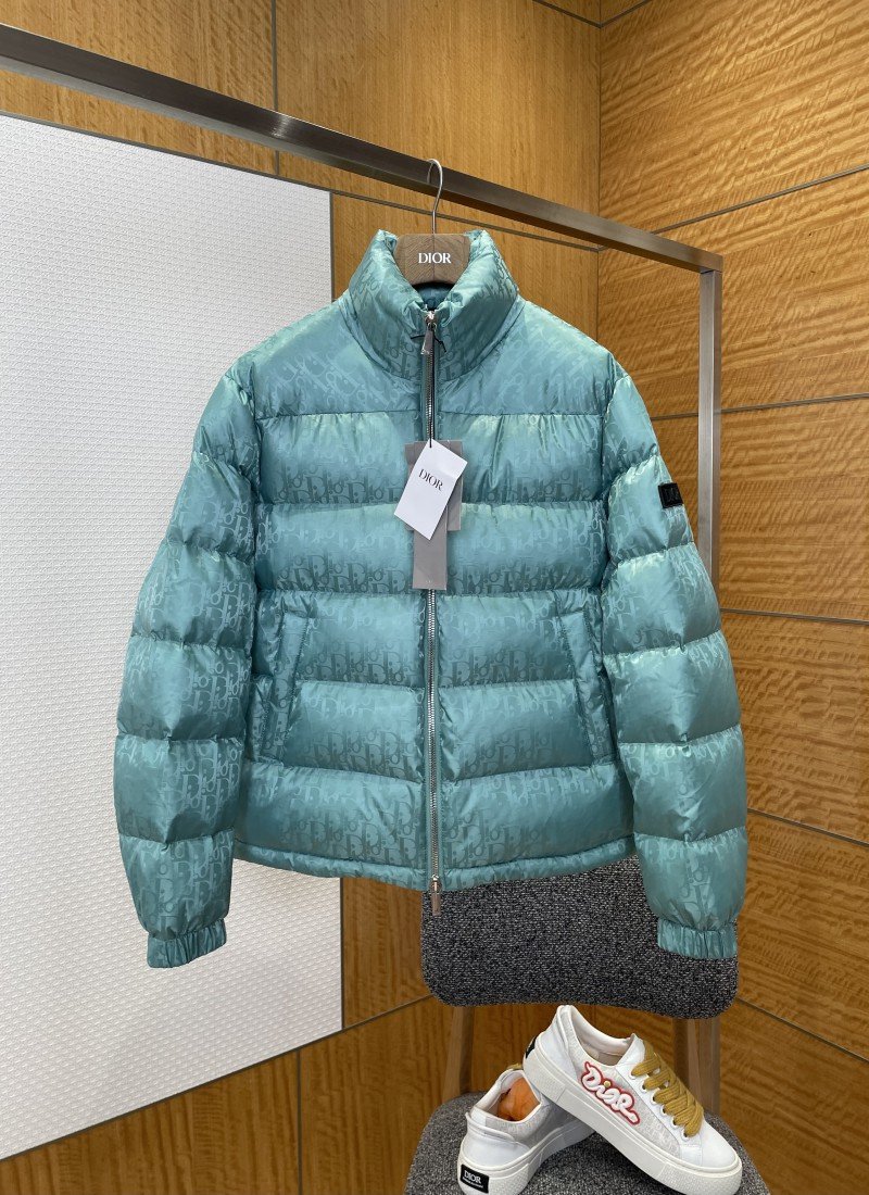 wsxc1767753760669_0.jpg Dior All-Over Print Solid Color Zipper Stand Collar Down Jacket1 - 图片 1