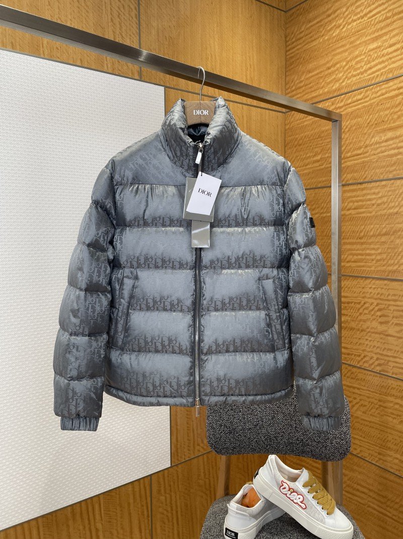 wsxc1767753767691_0.jpg Dior All-Over Print Solid Color Zipper Stand Collar Down Jacket 2 - 图片 1