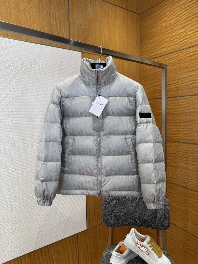 wsxc1767753786424_0.jpg Dior All-Over Print Solid Color Zipper Stand Collar Down Jacket 6 - 图片 1