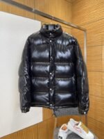 Prada 3D Logo Glossy Stand Collar Down Jacket 2