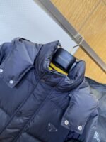 Prada Enameled Triangle Logo Stand Collar Hooded Down Jacket1 - 图片 3