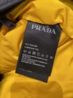 Prada Enameled Triangle Logo Stand Collar Hooded Down Jacket1 - 图片 9