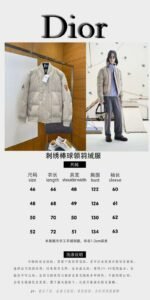 Dior Embroidered Patch Baseball Collar Cotton Jacket - 图片 10