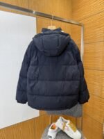 Gucci Letter Jacquard Stand Collar Hooded Down Jacket - 图片 2