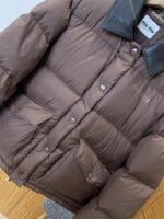Miu Miu Logo Print Leather Collar Down Jacket 1 - 图片 4