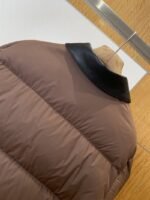 Miu Miu Logo Print Leather Collar Down Jacket 1 - 图片 6