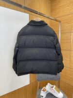 Miu Miu Logo Print Leather Collar Down Jacket 2 - 图片 2