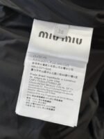 Miu Miu Logo Print Leather Collar Down Jacket 2 - 图片 9