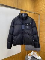 Prada Solid Color Stand Collar Down Jacket