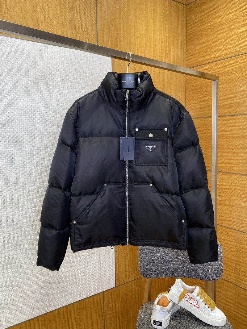 wsxc1767838232864_0.jpg Prada Solid Color Stand Collar Down Jacket - 图片 1