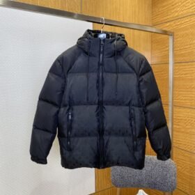 LV Classic Monogram Hooded Down Jacket 1