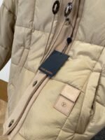 LV leather label color blocked hooded lightweight down jacket 1 - 图片 5