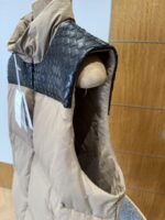 BOTTEGA VENETA Splicing genuine leather woven down vest 1 - 图片 5