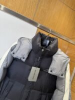 Balenciaga Color-Block Stand Collar Hooded Down Jacket - 图片 3