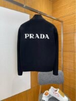 Prada Enamel Triangle Logo Letter Embroidered Down Jacket 1 - 图片 2