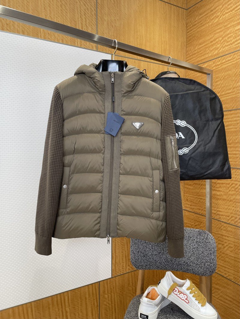 wsxc1768169547839_0.jpg Prada Knit Panel Down Jacket - 图片 1