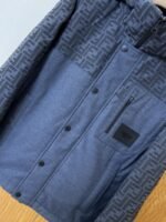 Fendi Double F Print Patchwork Detachable Hood Down Jacket 1 - 图片 4