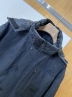 Fendi Double F Print Patchwork Detachable Hood Down Jacket 2 - 图片 3