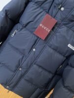 Gucci Embroidered Logo Hooded Down Jacket 1 - 图片 4