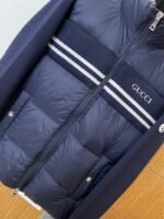 Gucci Logo Embroidered Striped Patchwork Down Jacket 2 - 图片 4