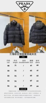 Prada Triangle Logo Stand Collar Hooded Down Jacket - 图片 10