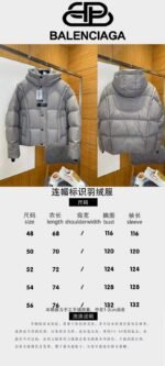 Balenciaga Patchwork Hooded Down Jacket 1 - 图片 10