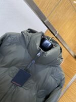 LV Embossed Print Hooded Down Jacket 2 - 图片 3