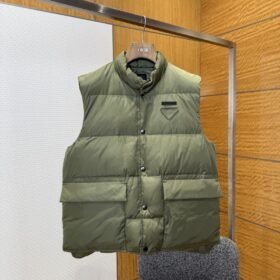Prada Nylon Triangle Label Down Vest