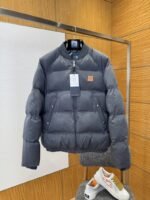 LV Leather Label Camo Reversible Down Jacket
