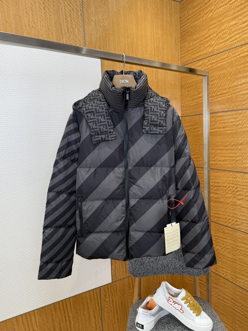 wsxc1769656570686_0.jpg Fendi Striped Reversible All-Over Print Hooded Down Jacket 2 - 图片 1