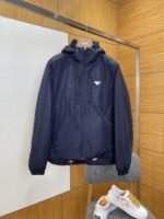 Prada Classic Triangle Logo Hooded Down Jacket