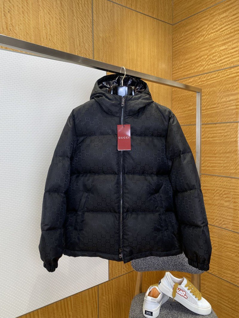wsxc1769737864409_0.jpg Gucci Solid Color Zipper Hooded Down Jacket - 图片 1
