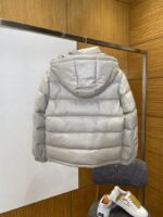 Prada Enameled Triangle Logo Hooded Glossy Down Jacket 1 - 图片 2