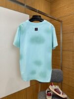 LV Tie-Dye Distressed Letter Print Short-Sleeve T-Shirt - 图片 2