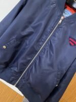 Prada Knit Triangle Label Stand Collar Cotton Jacket - 图片 4