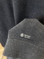 Prada Letter Patchwork Faux Two-Piece Knit Sweater - 图片 5