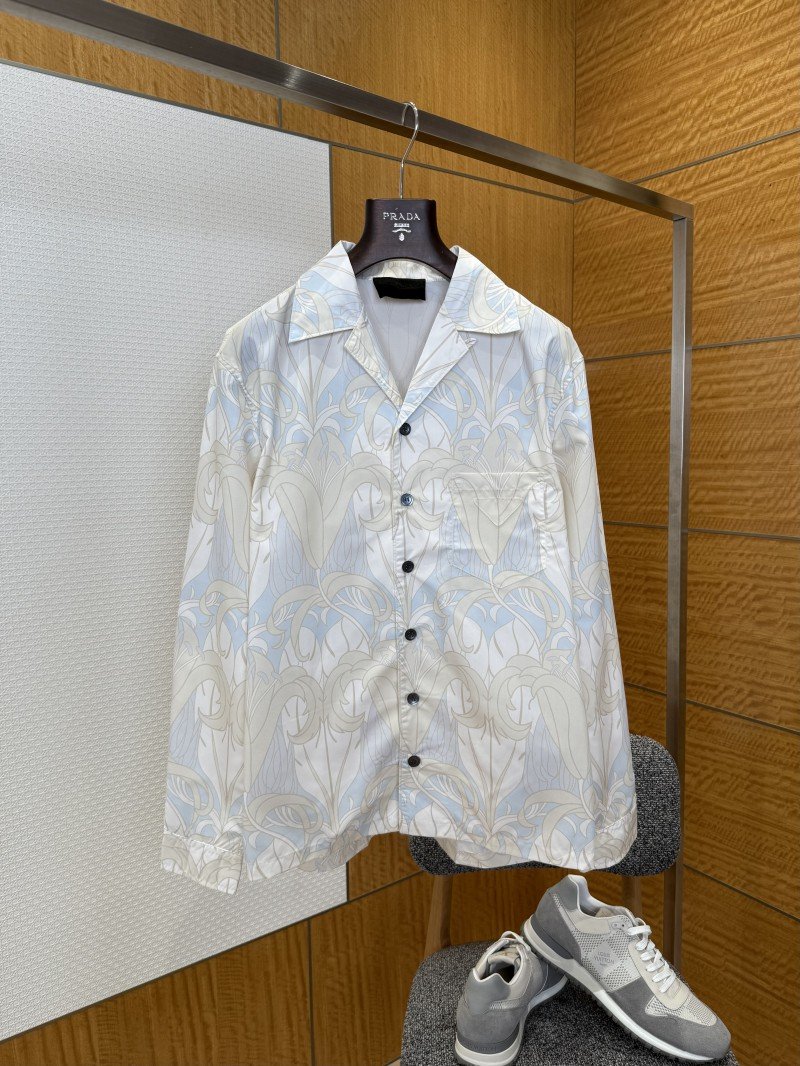 wsxc1769830099287_0.jpg Prada Vine Print Casual Shirt - 图片 1