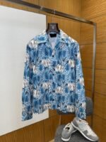 Prada Floral Print Long-Sleeve Shirt