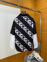 Prada Patchwork Print Fake Two-Piece Shirt 1 - 图片 2