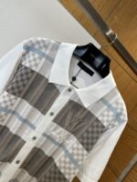 LV Check Jacquard Knit Short-Sleeve Shirt - 图片 3