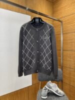 LV Pearl-Embellished Diamond-Quilted Knit Jacket