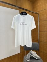 Dior Letter Embroidered Crew Neck Short Sleeve T-Shirt 2