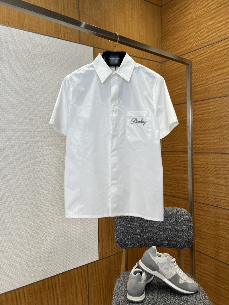 wsxc1773006072477_0.jpg Dior Letter Embroidered Lapel Short-Sleeve Shirt - 图片 1