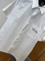 Dior Letter Embroidered Lapel Short-Sleeve Shirt - 图片 4