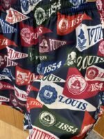 LV Emblem All-Over Print Drawstring Casual Shorts - 图片 5