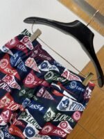 LV Emblem All-Over Print Drawstring Casual Shorts - 图片 6
