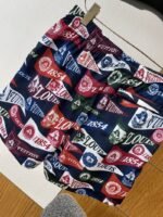 LV Emblem All-Over Print Drawstring Casual Shorts - 图片 7