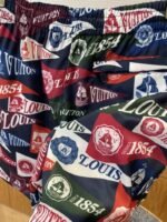 LV Emblem All-Over Print Drawstring Casual Shorts - 图片 8